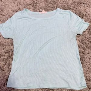 teal crop top